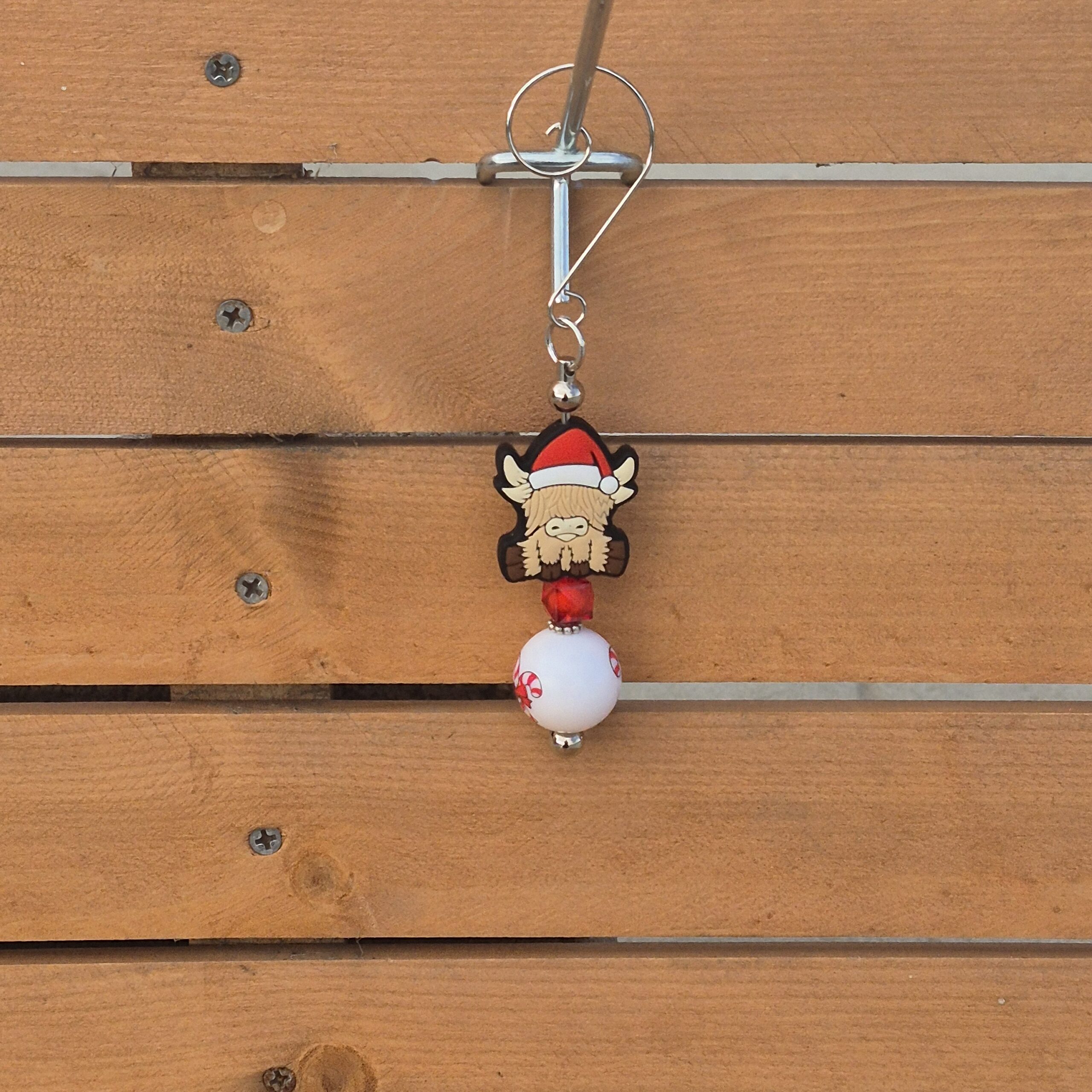 Highland cow non-clip keychain
