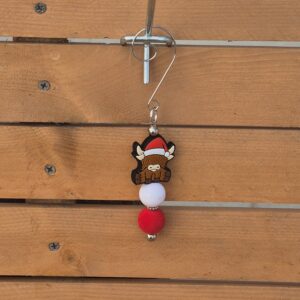 Highland cow non-clip keychain